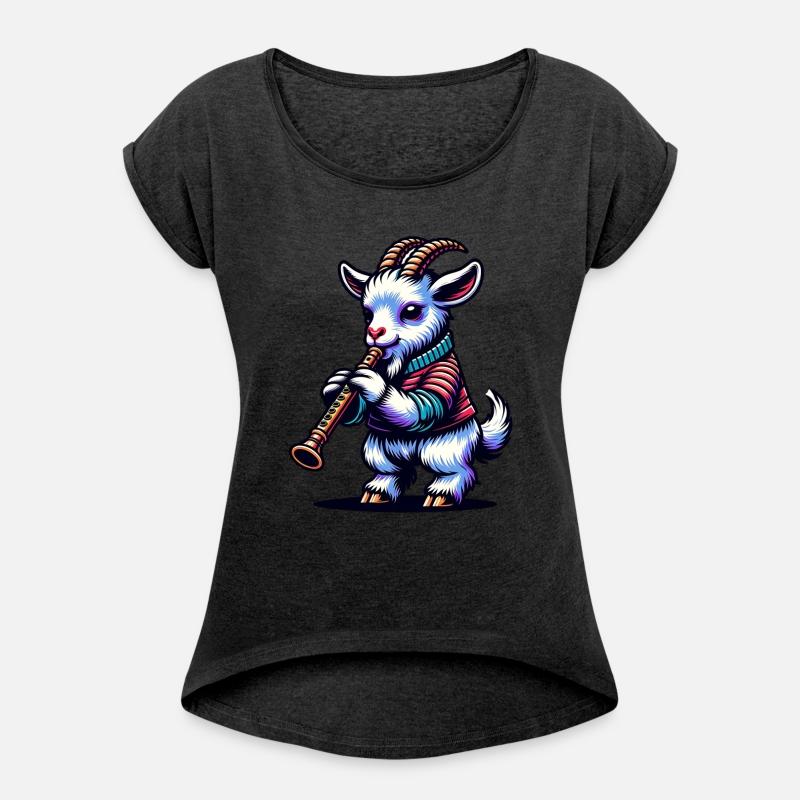 Cool Goat Playing Flute Farm Design