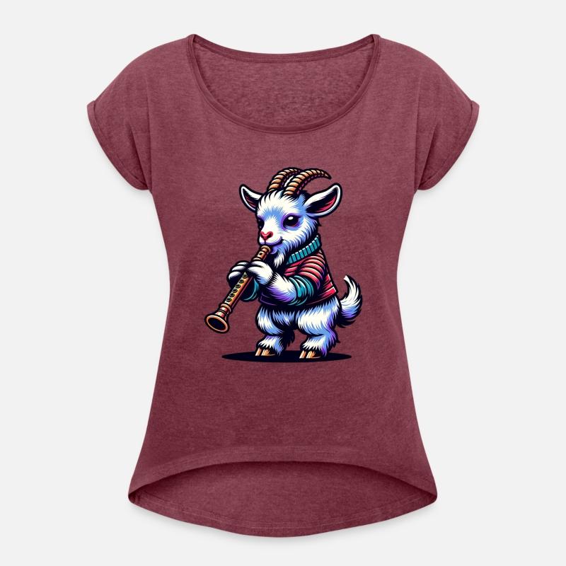 Cool Goat Playing Flute Farm Design
