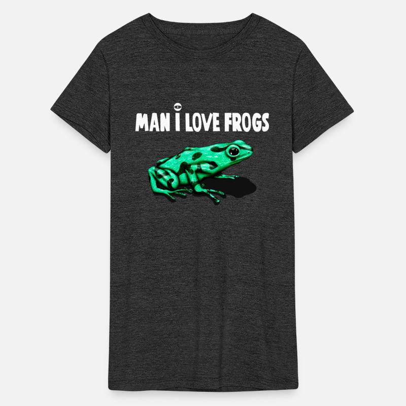 Cool Slogan Man I Love Frogs Funny MILF Dark Shirt