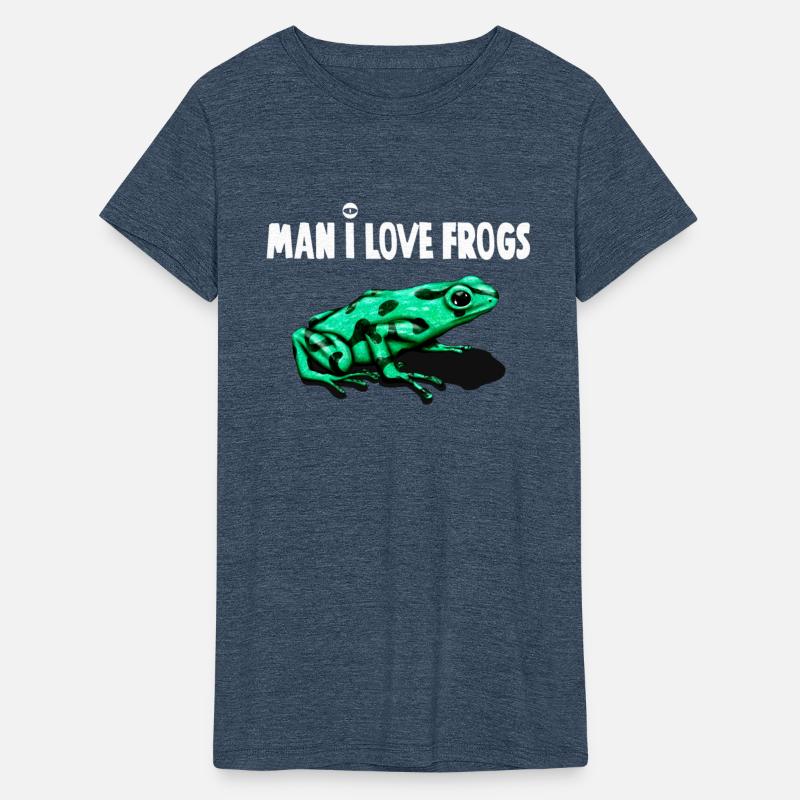 Cool Slogan Man I Love Frogs Funny MILF Dark Shirt