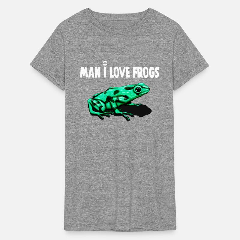 Cool Slogan Man I Love Frogs Funny MILF Dark Shirt