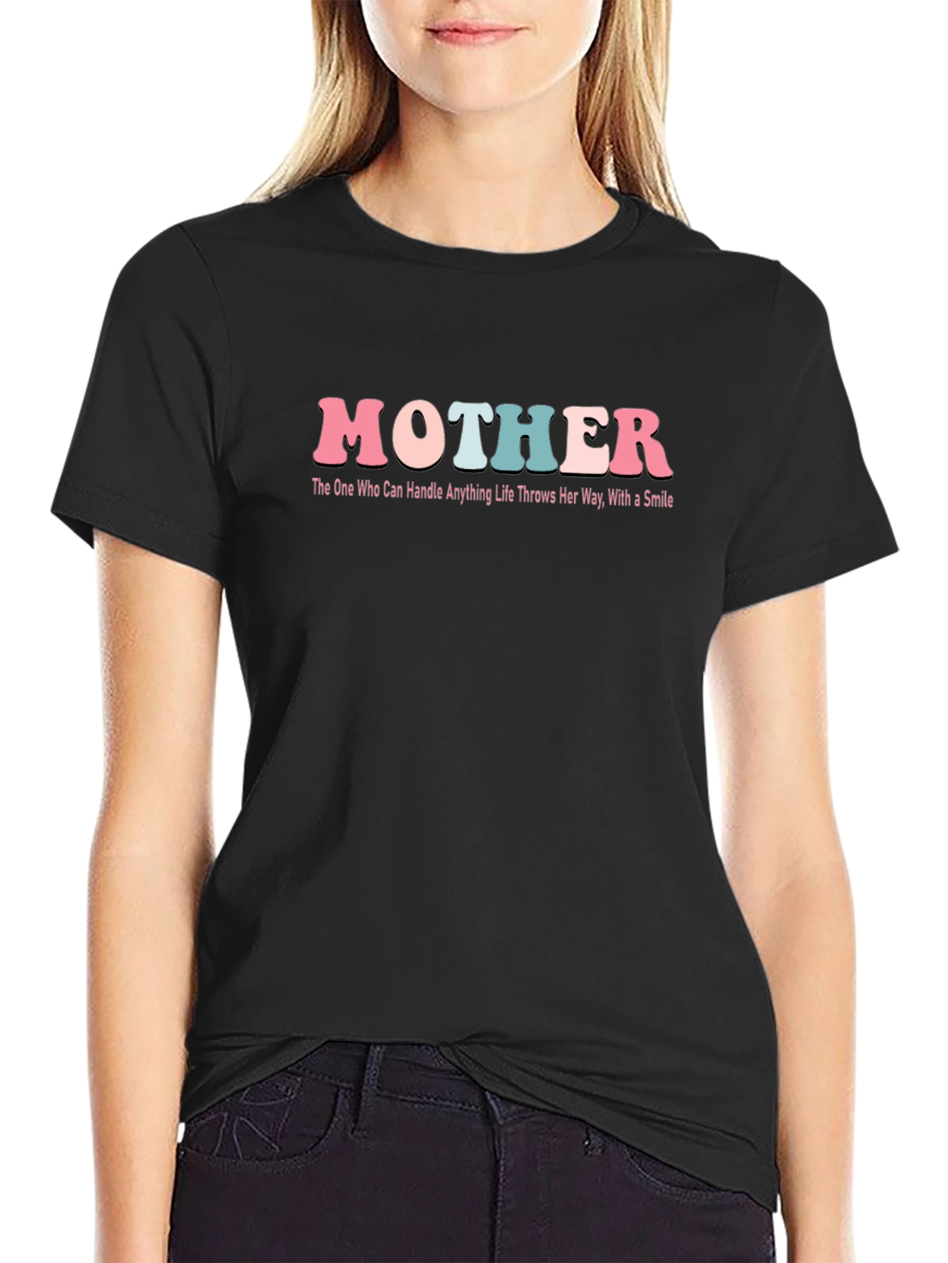 Mother Graphic Print Black T-Shirt