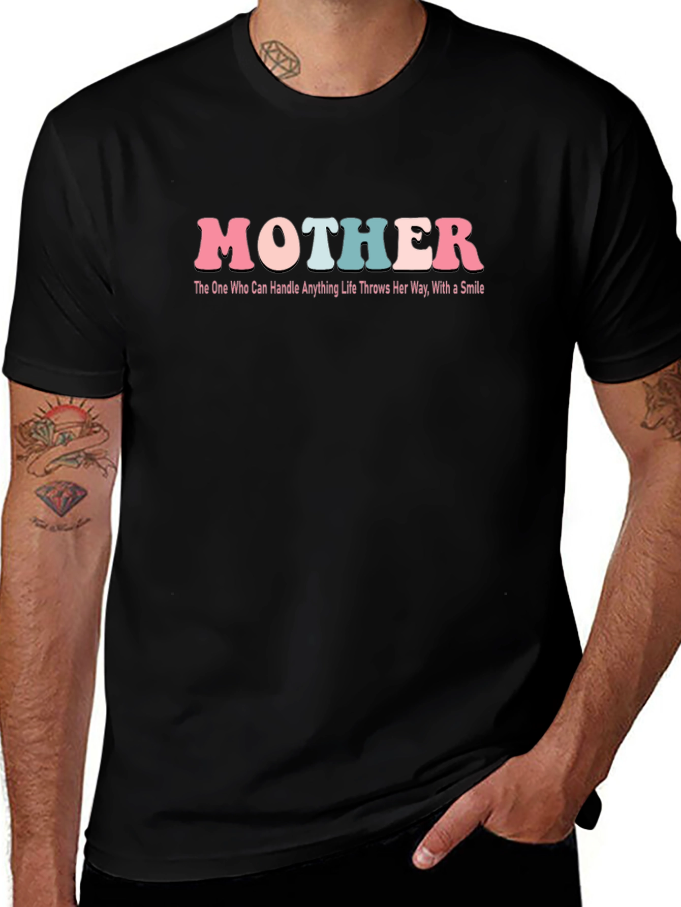 Mother Graphic Print Black T-Shirt