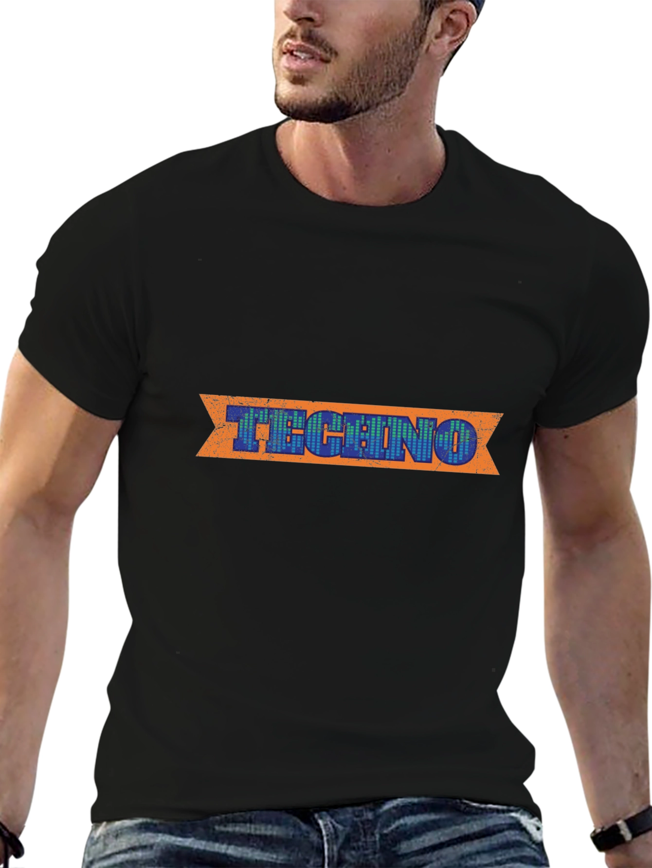 Techno Music Graphic T-Shirt - Retro Design