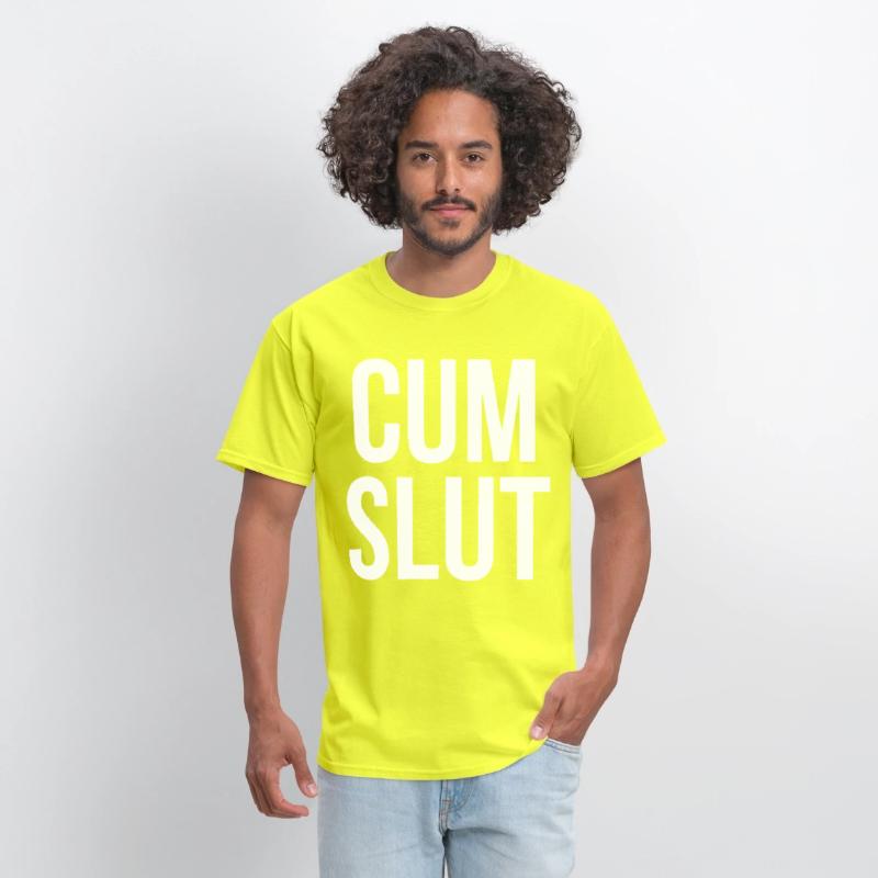 CUM SLUT COOL FUNNY RUDE OFFENSIVE HEN TOP TEE off