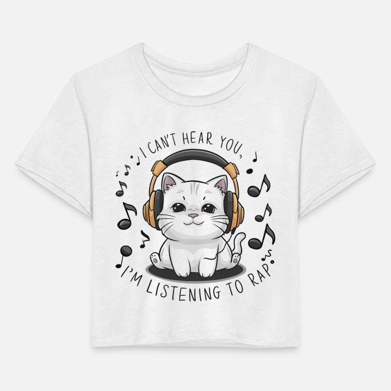 Cute Cat I Can't Hear You I'm Listening To Rap
