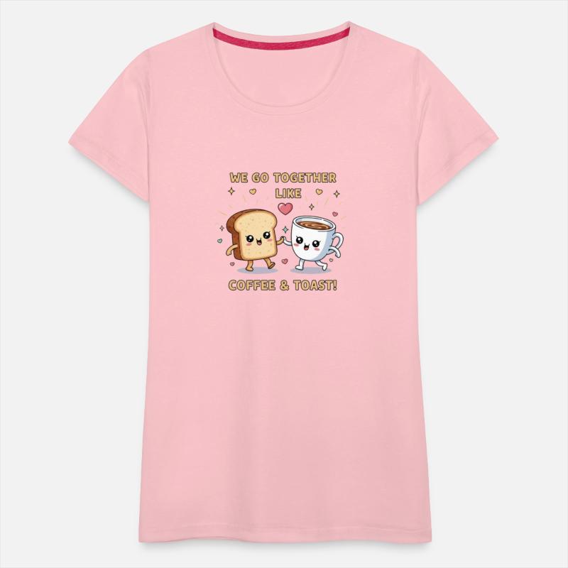Cute Coffee and Toast – Funny Food Friends T-Shirt
