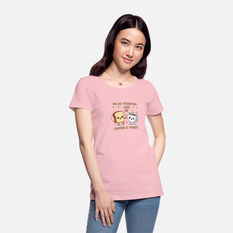 Cute Coffee and Toast – Funny Food Friends T-Shirt