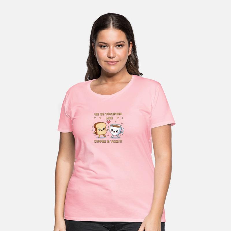 Cute Coffee and Toast – Funny Food Friends T-Shirt