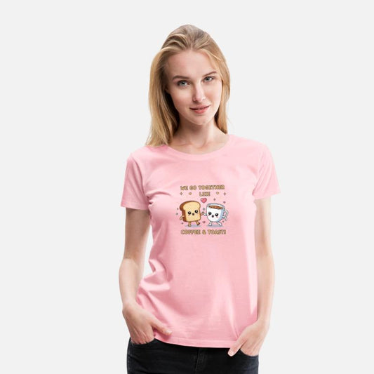 Cute Coffee and Toast – Funny Food Friends T-Shirt
