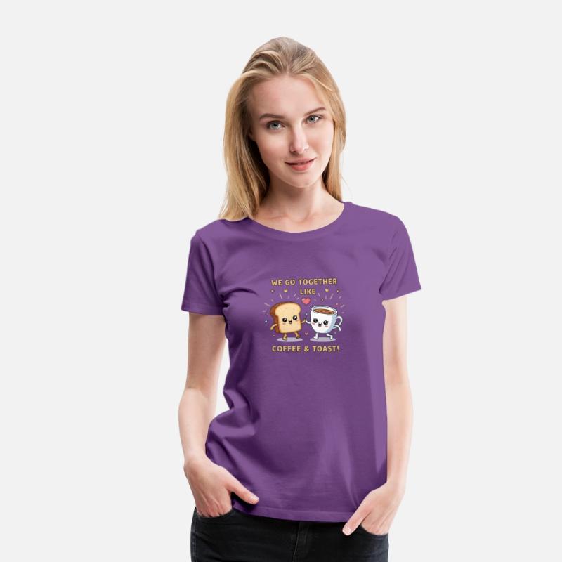 Cute Coffee and Toast – Funny Food Friends T-Shirt