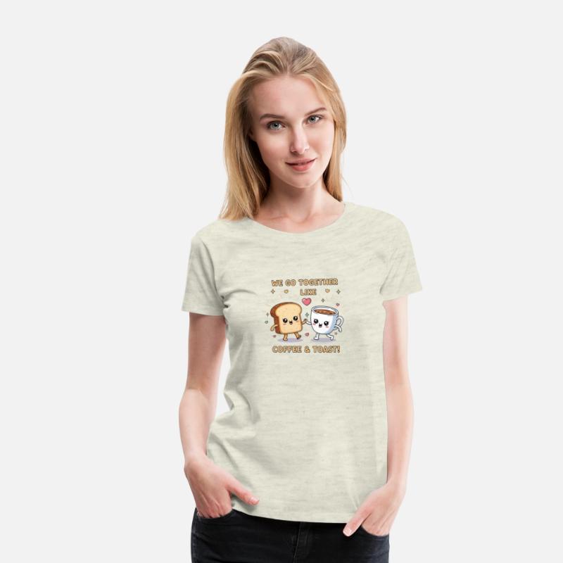 Cute Coffee and Toast – Funny Food Friends T-Shirt