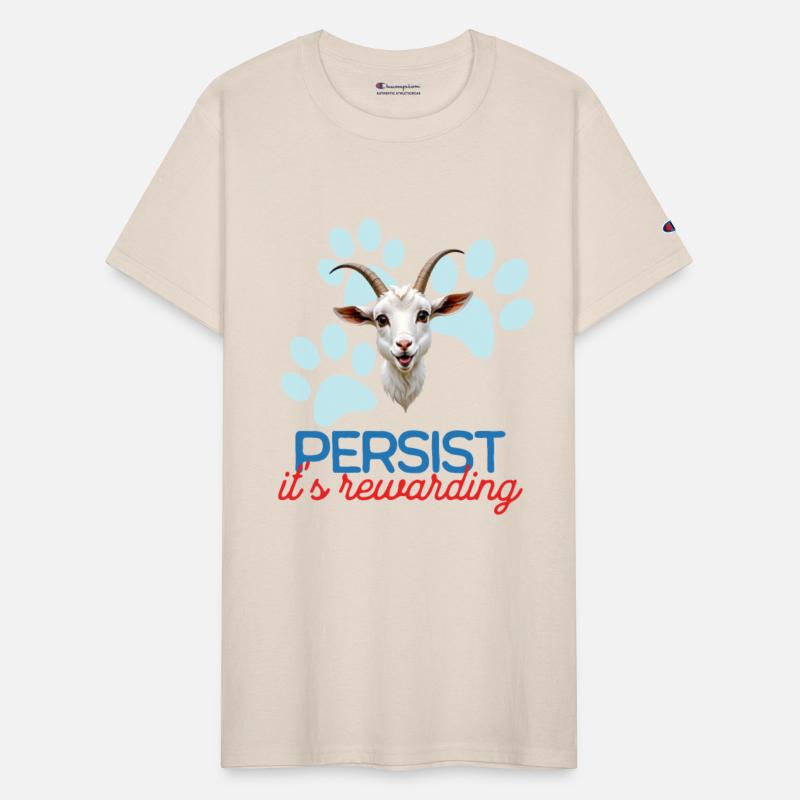 Cute Goat Minimalist Style, Persist, it's reward