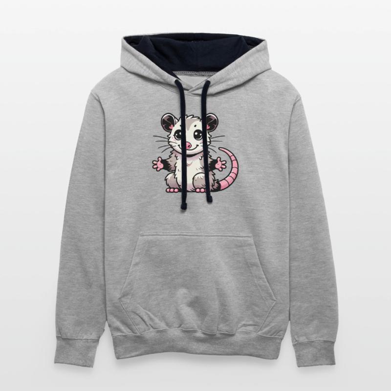 Cute Kawaii Opossum Cartoon Animal Art