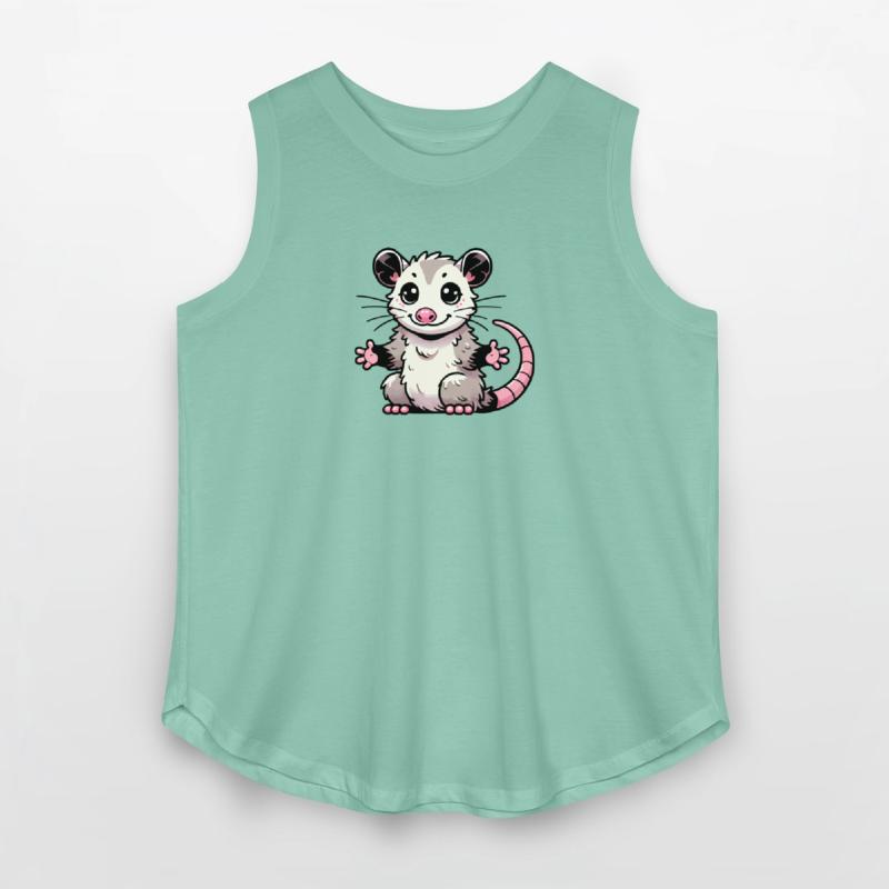 Cute Kawaii Opossum Cartoon Animal Art