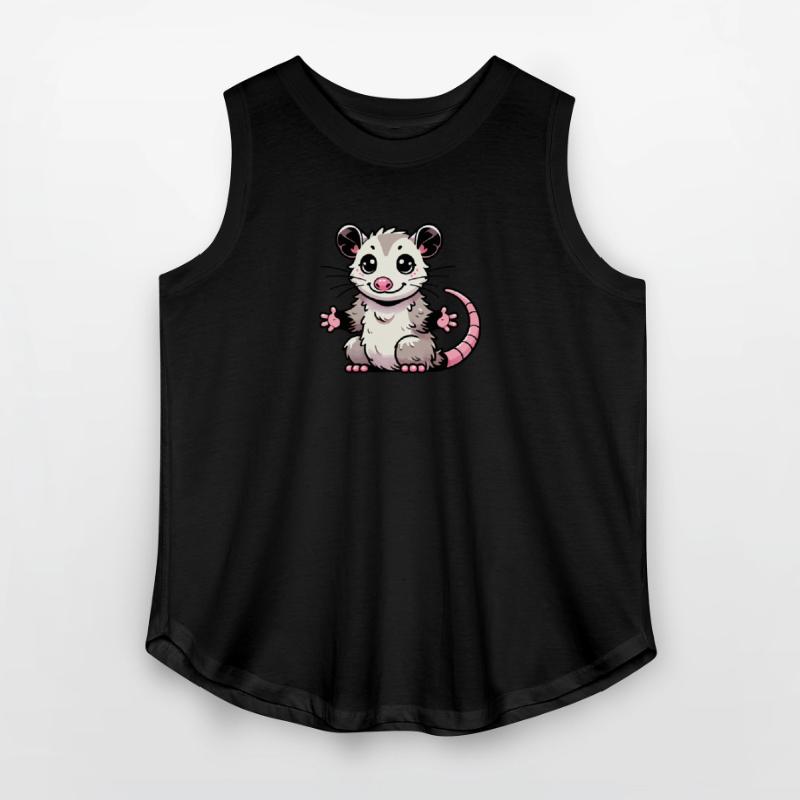 Cute Kawaii Opossum Cartoon Animal Art