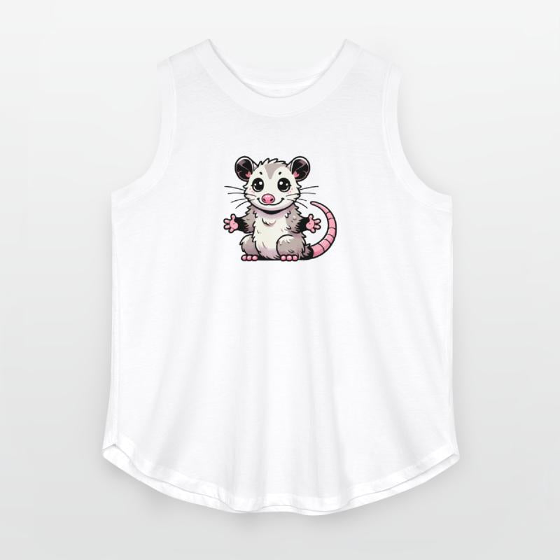 Cute Kawaii Opossum Cartoon Animal Art