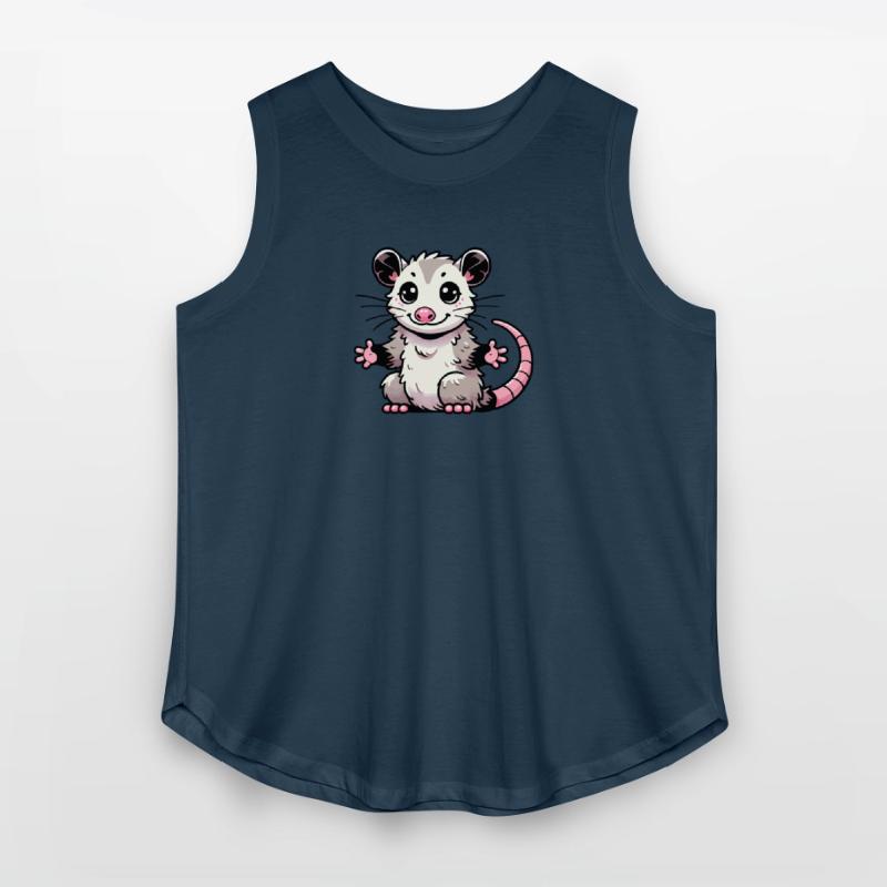 Cute Kawaii Opossum Cartoon Animal Art