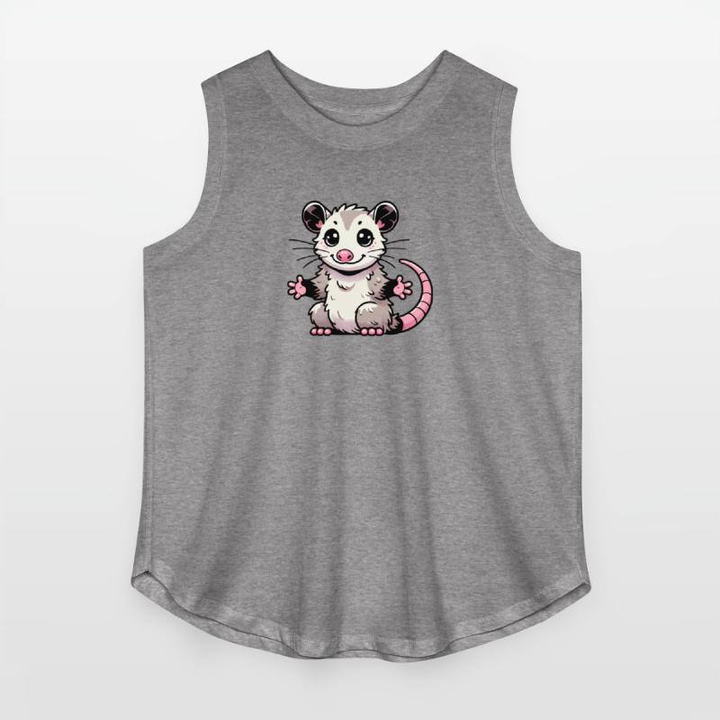 Cute Kawaii Opossum Cartoon Animal Art