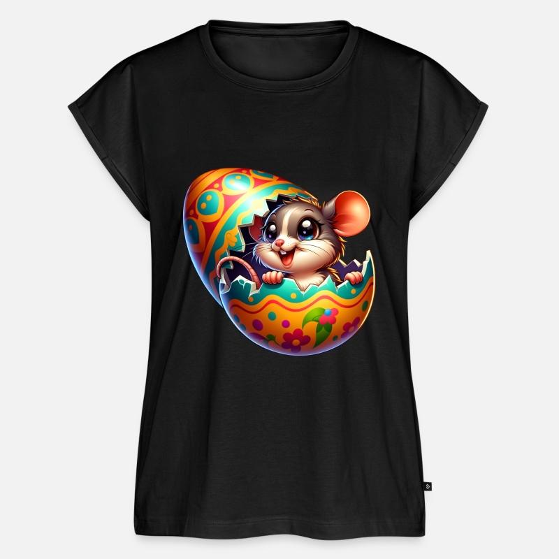 Cute Mouse Hatching from Easter Egg