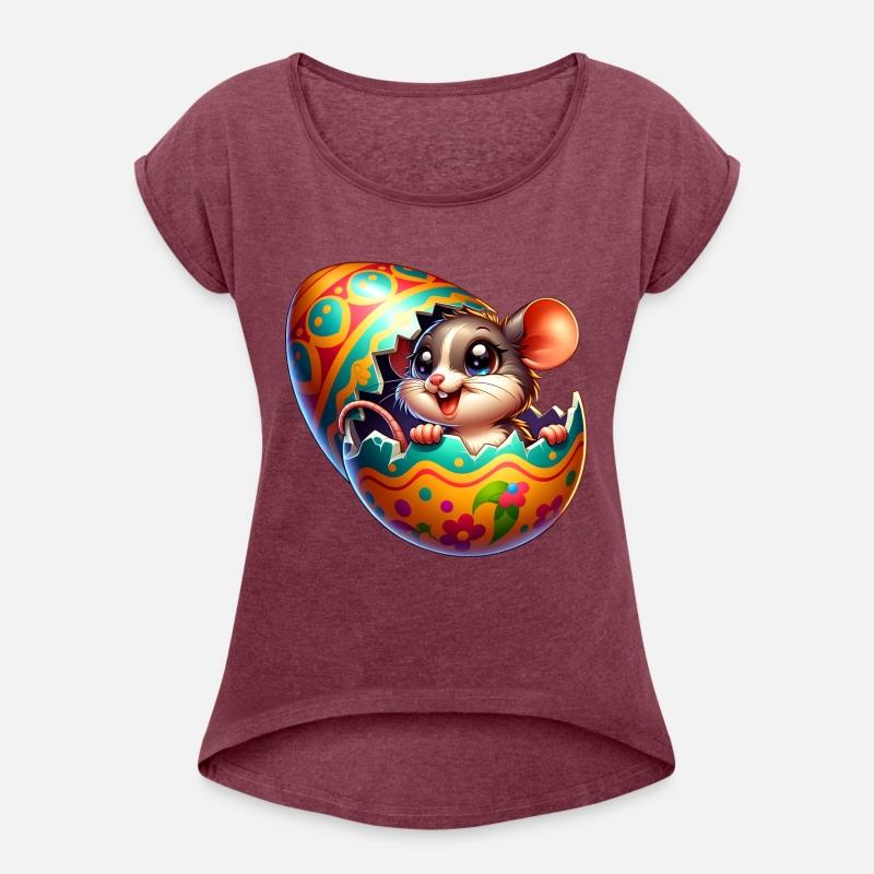 Cute Mouse Hatching from Easter Egg