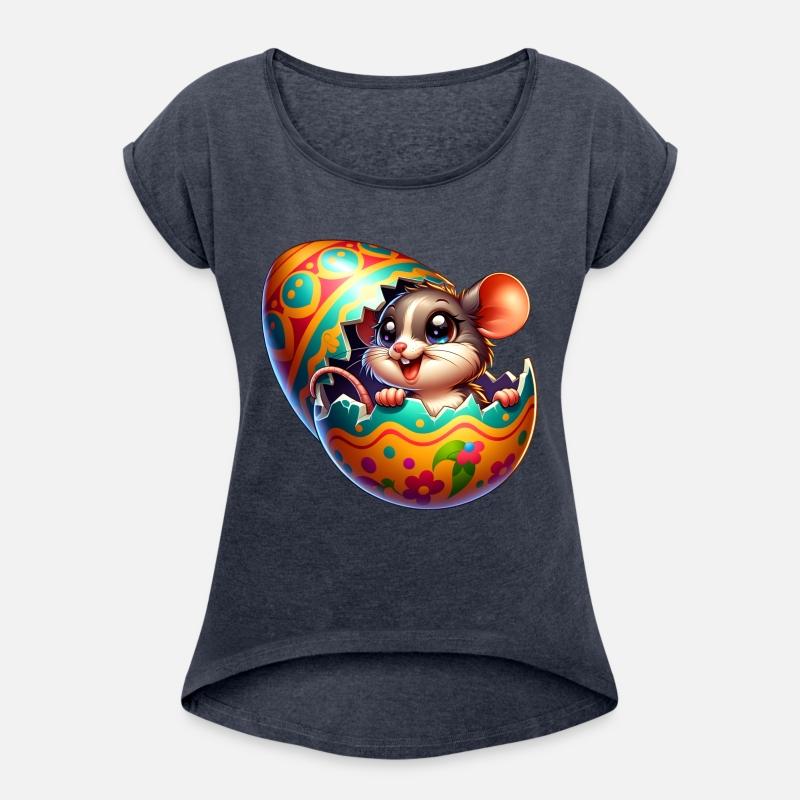 Cute Mouse Hatching from Easter Egg