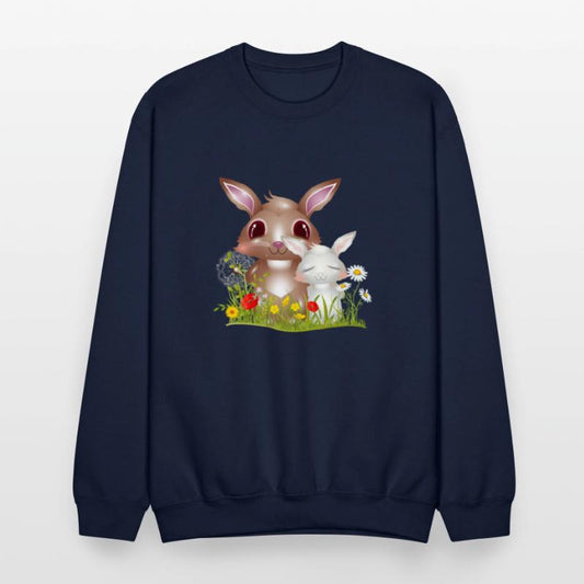 cute rabbits on a meadow in spring