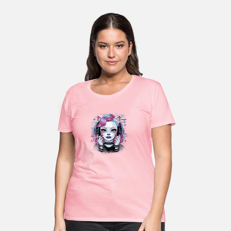 Cute with Headphones for a Cat Owner