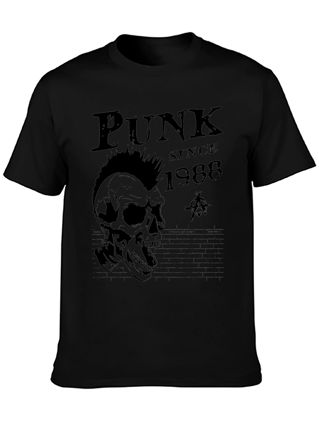 Punk Since 1988 Skull T-Shirt - Black