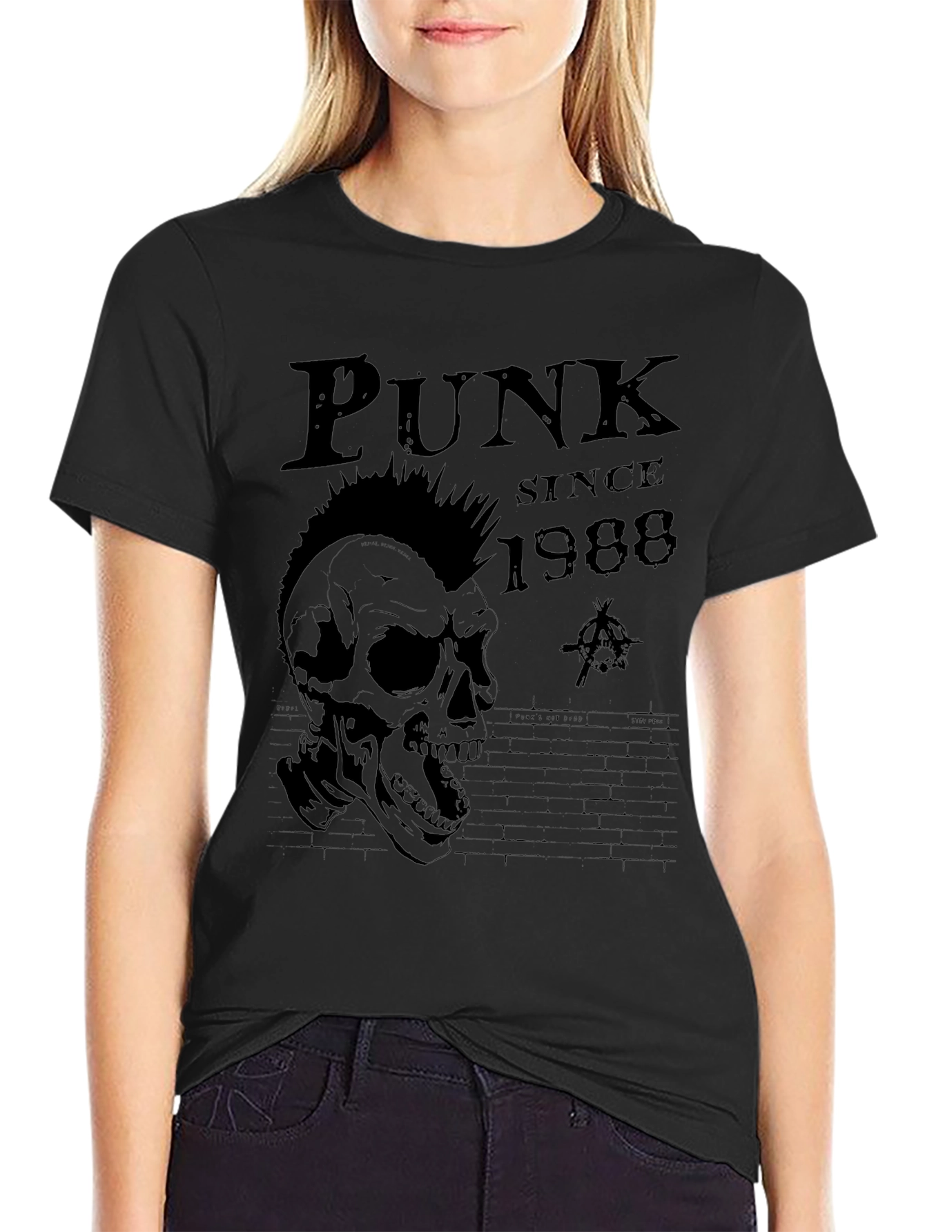 Punk Since 1988 Skull T-Shirt - Black