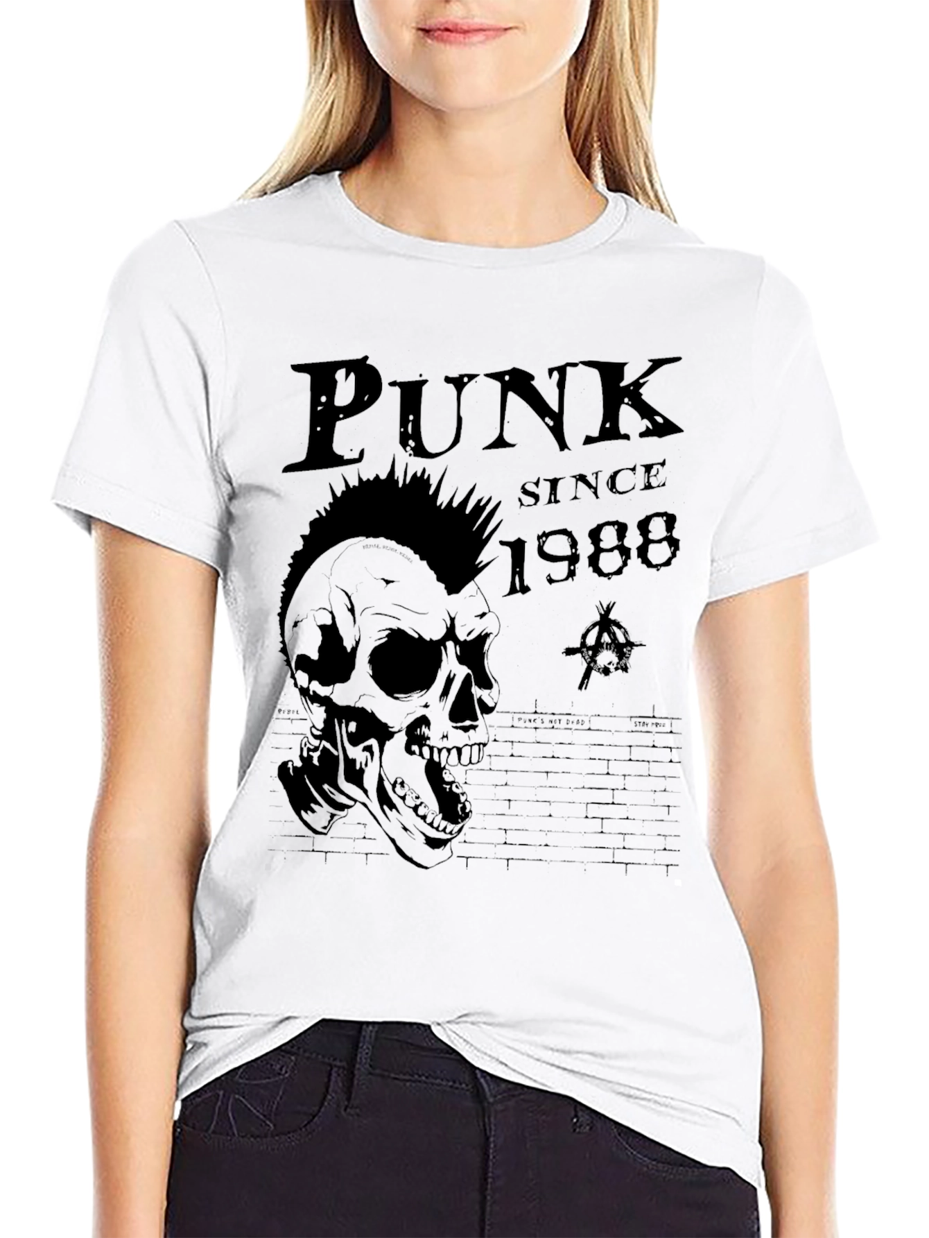 Punk Since 1988 Skull T-Shirt - Black
