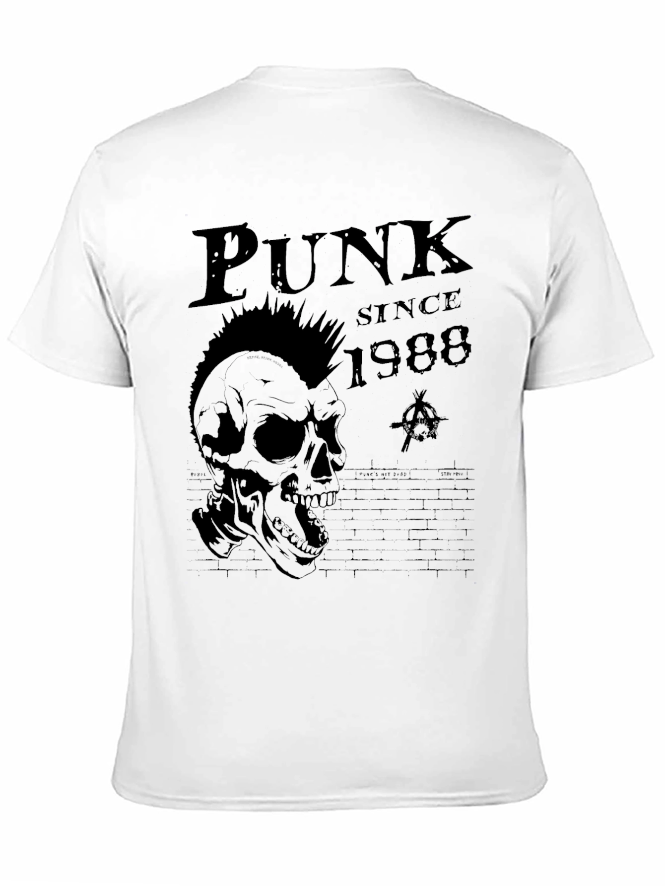 Punk Since 1988 Skull T-Shirt - Black
