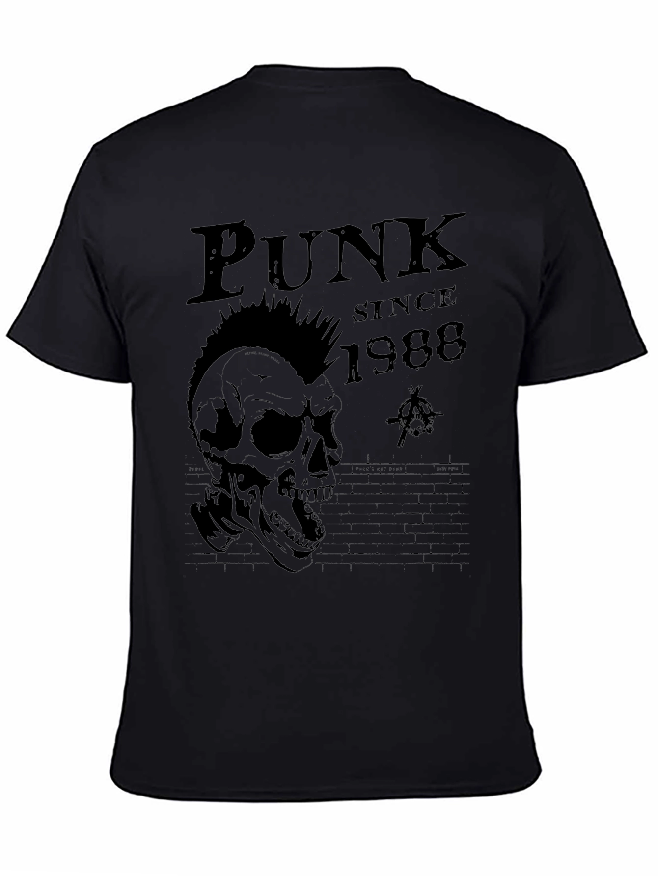 Punk Since 1988 Skull T-Shirt - Black