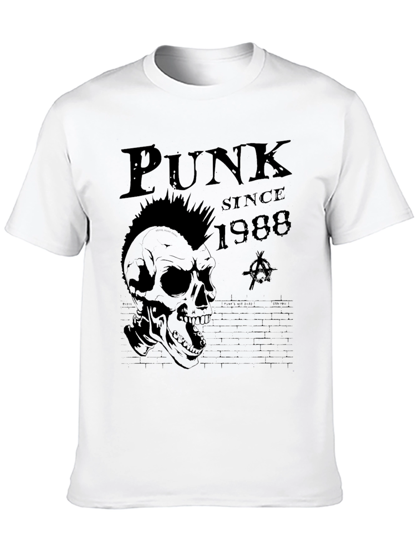 Punk Since 1988 Skull T-Shirt - Black