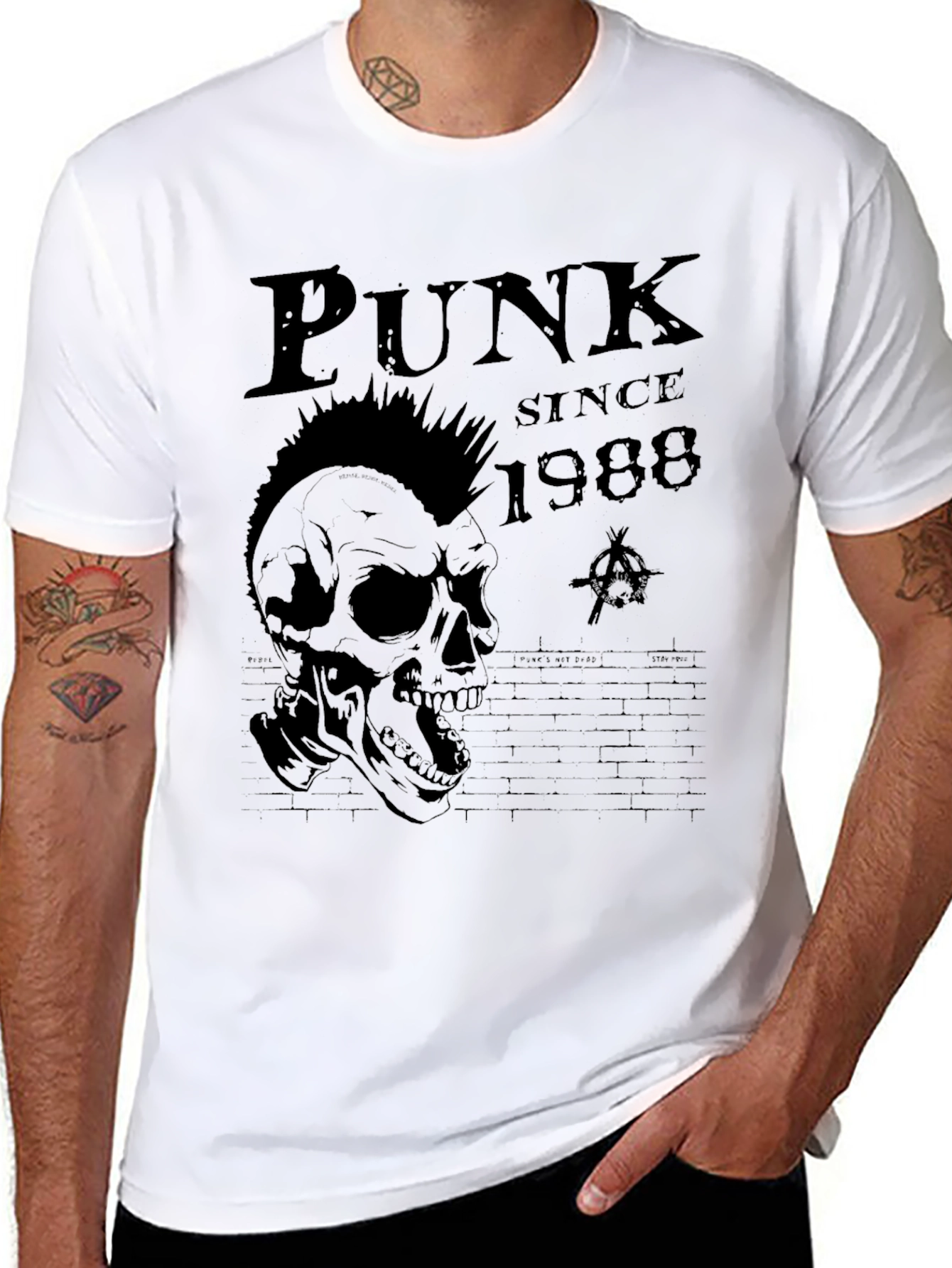 Punk Since 1988 Skull T-Shirt - Black