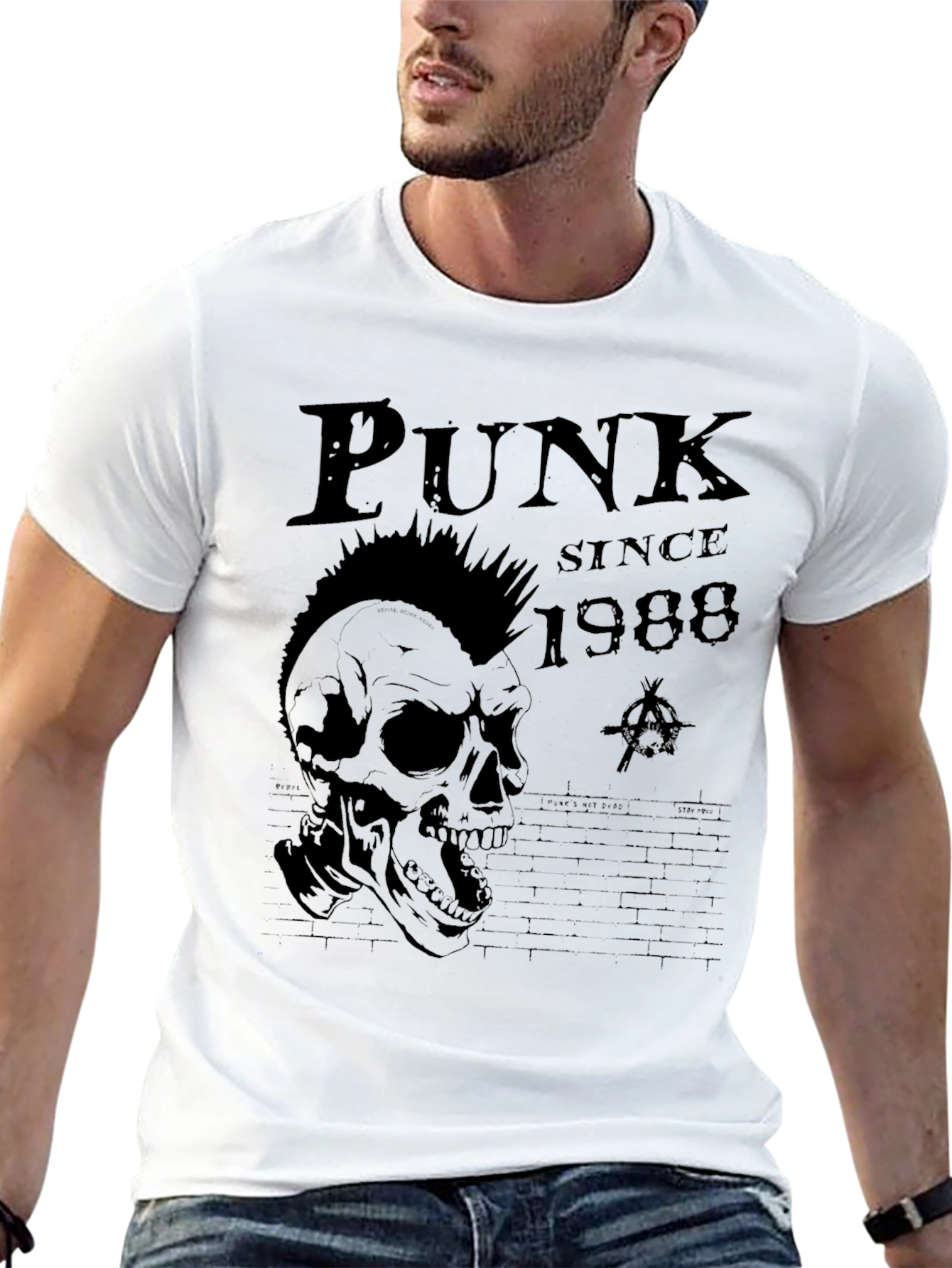 Punk Since 1988 Skull T-Shirt - Black