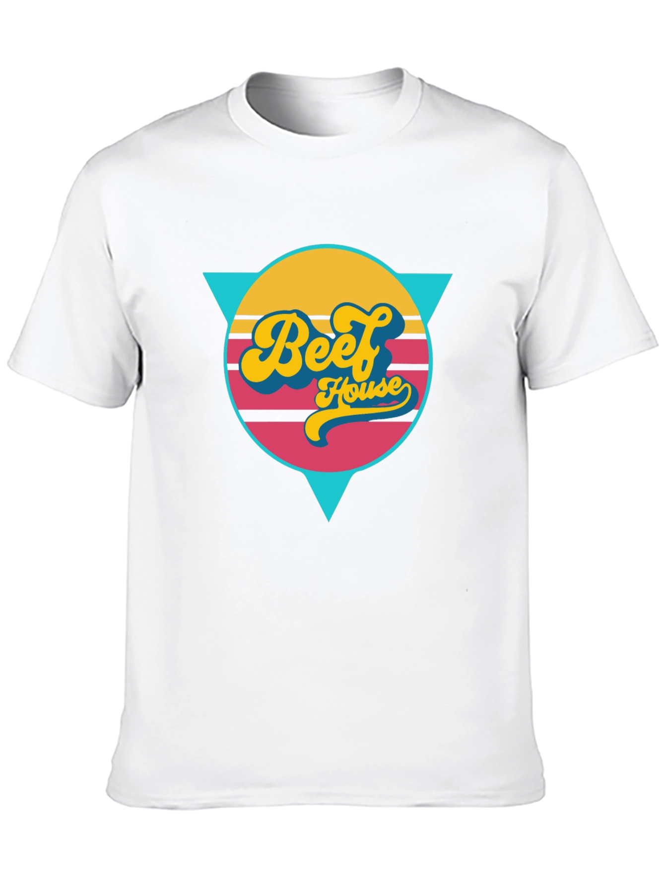 Retro Beef House Graphic Tee - Black Casual Shirt