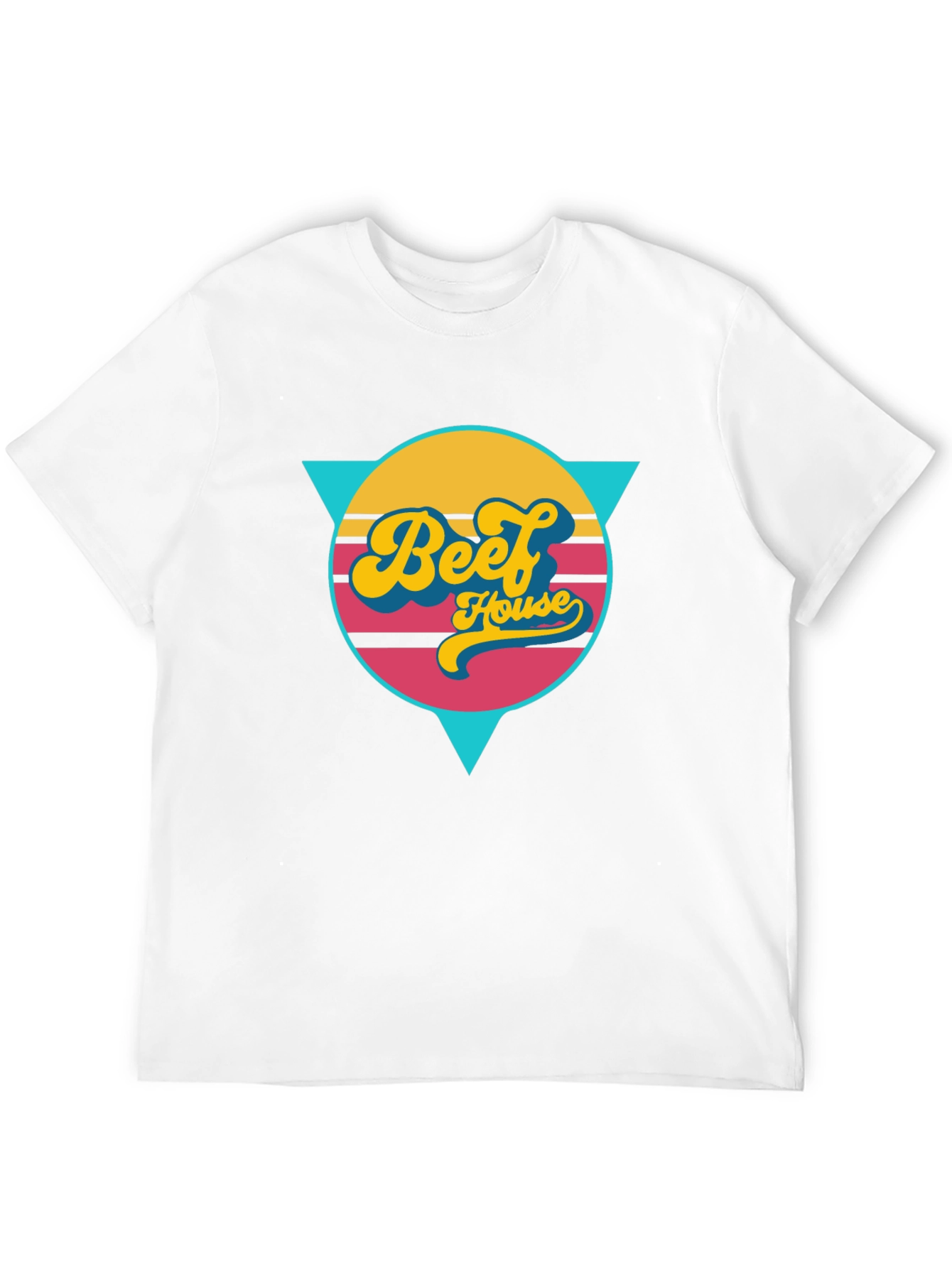 Retro Beef House Graphic Tee - Black Casual Shirt