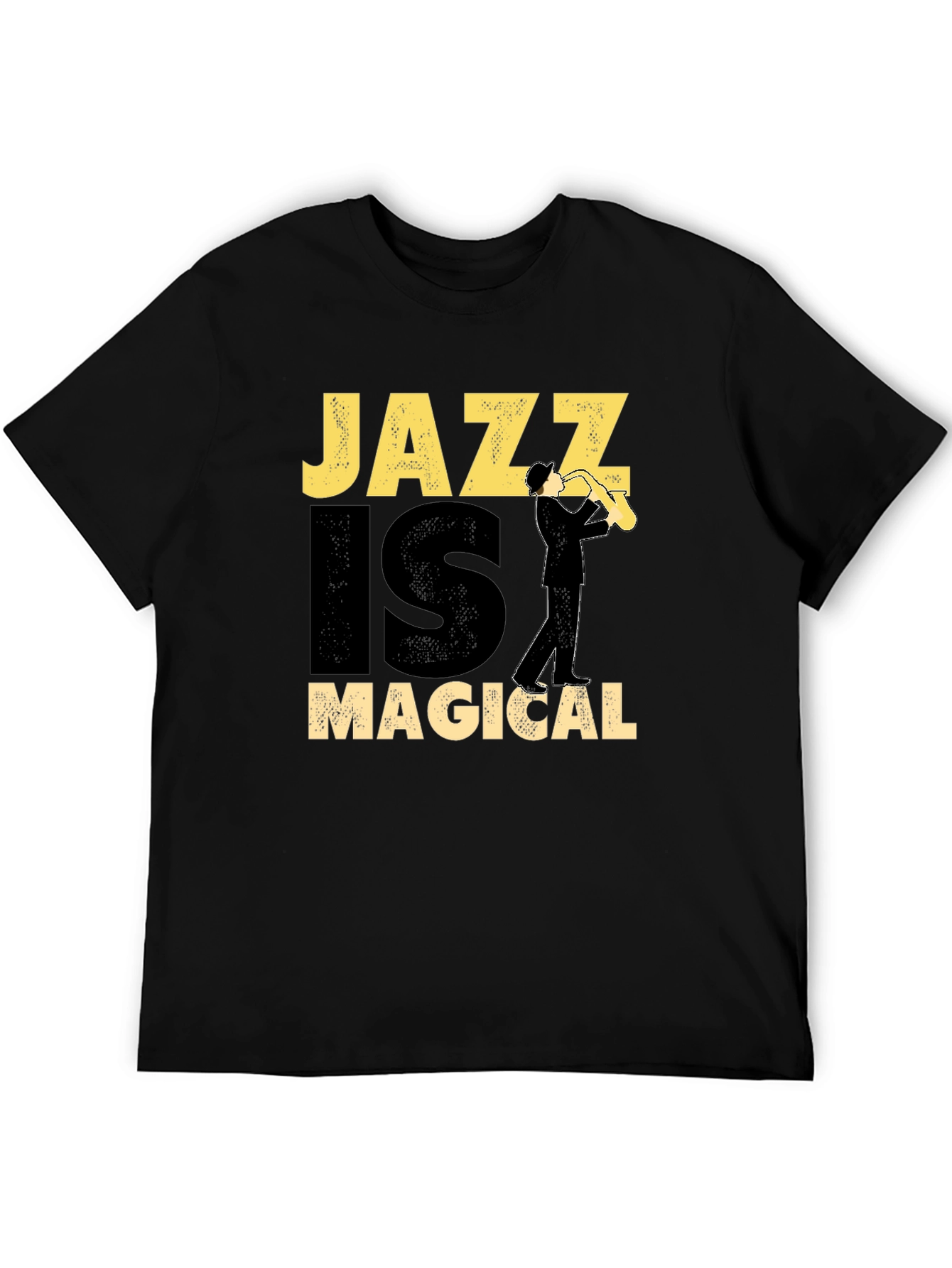 Jazz is Magical Graphic Tee - Black Cotton T-Shirt