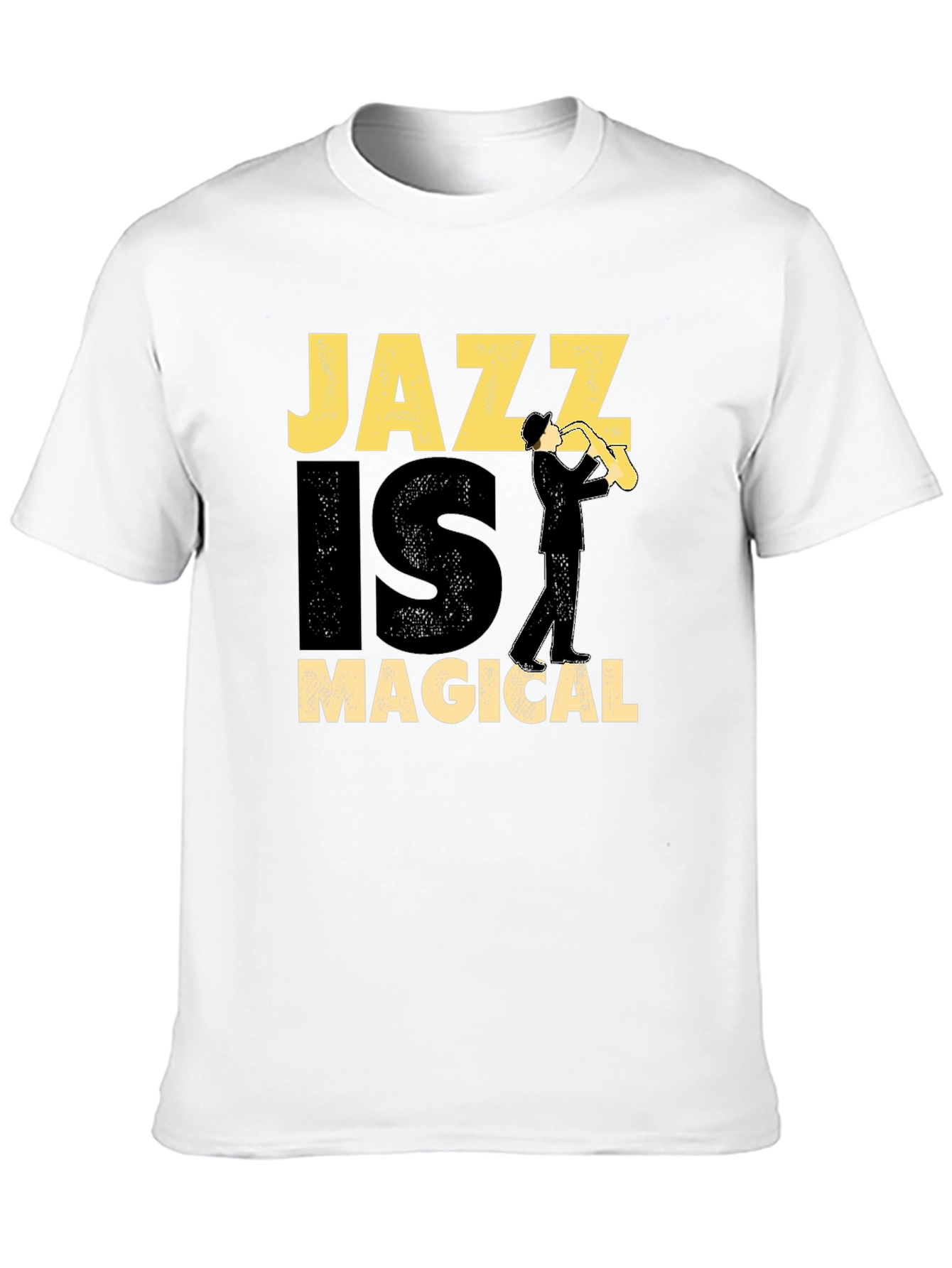 Jazz is Magical Graphic Tee - Black Cotton T-Shirt