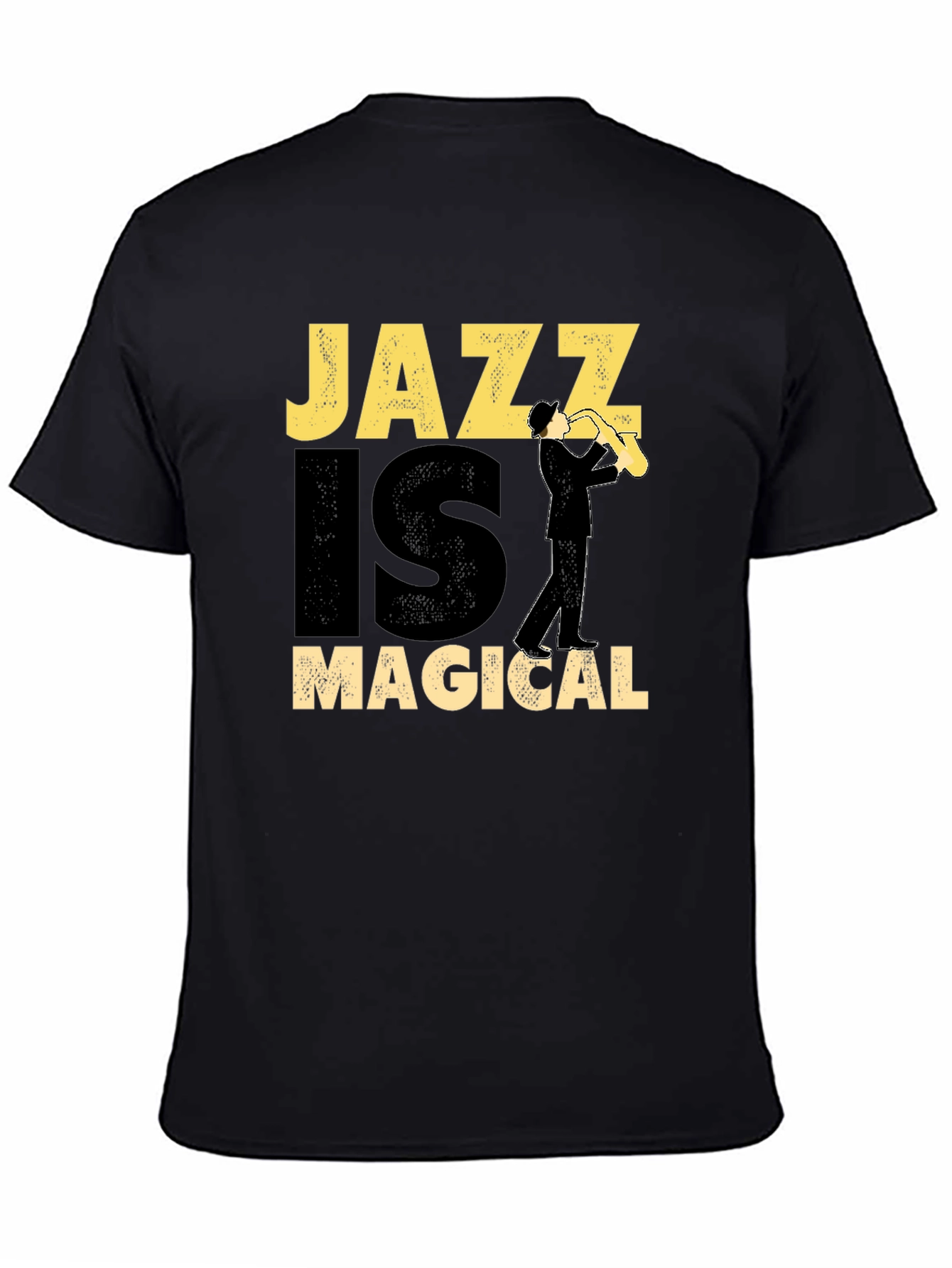 Jazz is Magical Graphic Tee - Black Cotton T-Shirt