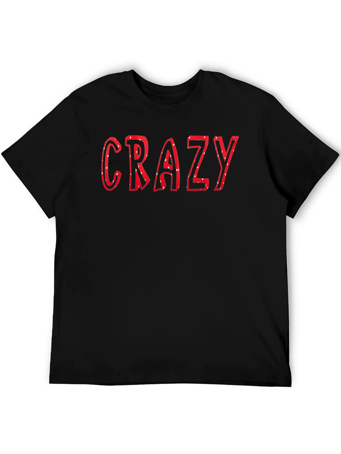 Crazy Graphic Print Black T-Shirt for Men