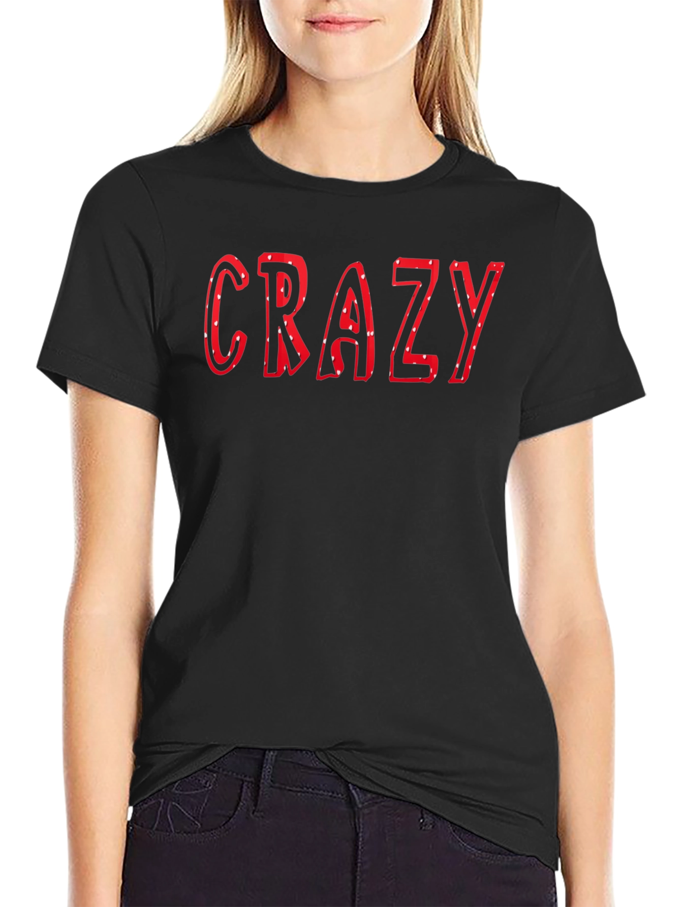 Crazy Graphic Print Black T-Shirt for Men