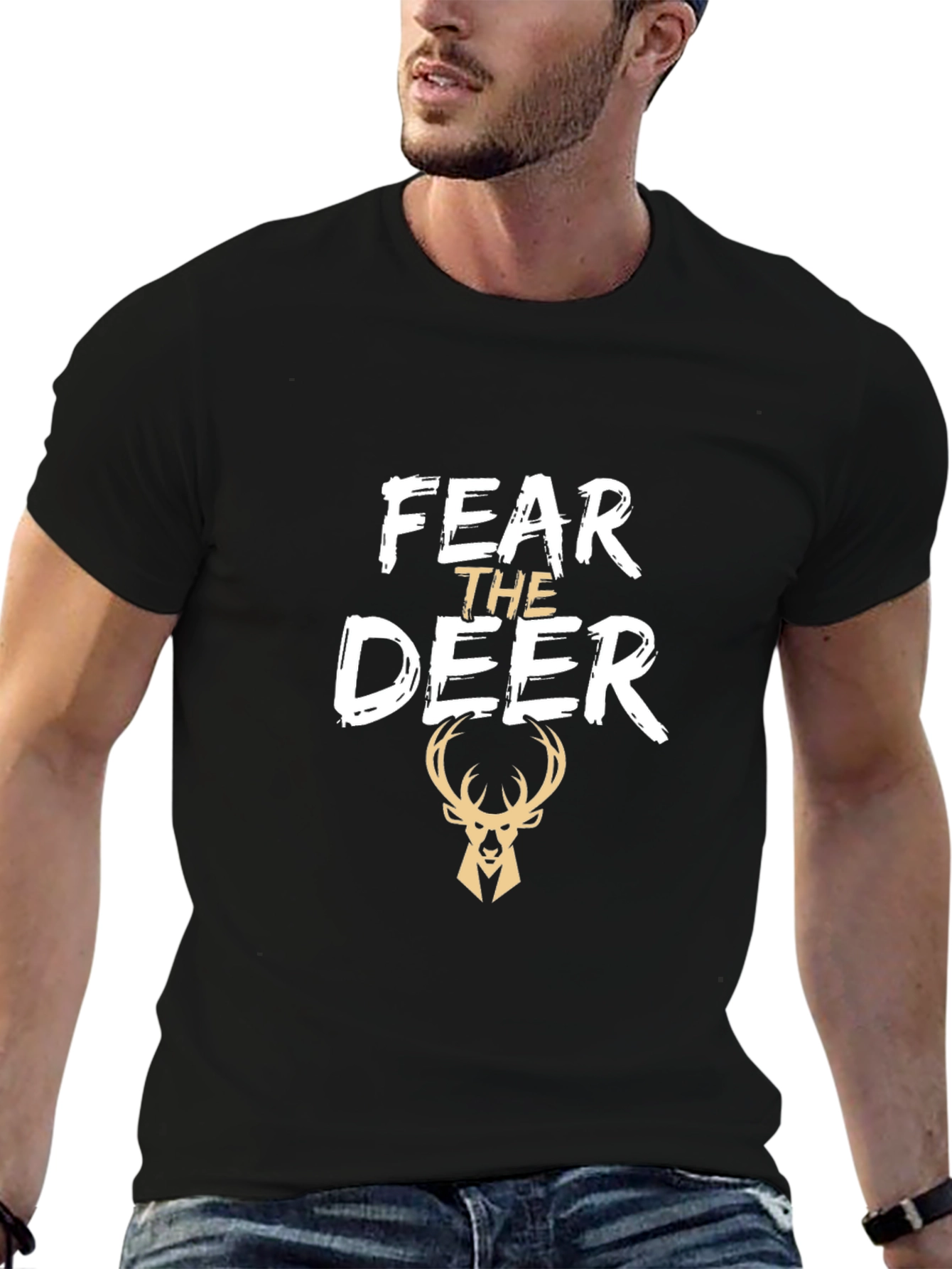 Fear the Deer Black T-Shirt