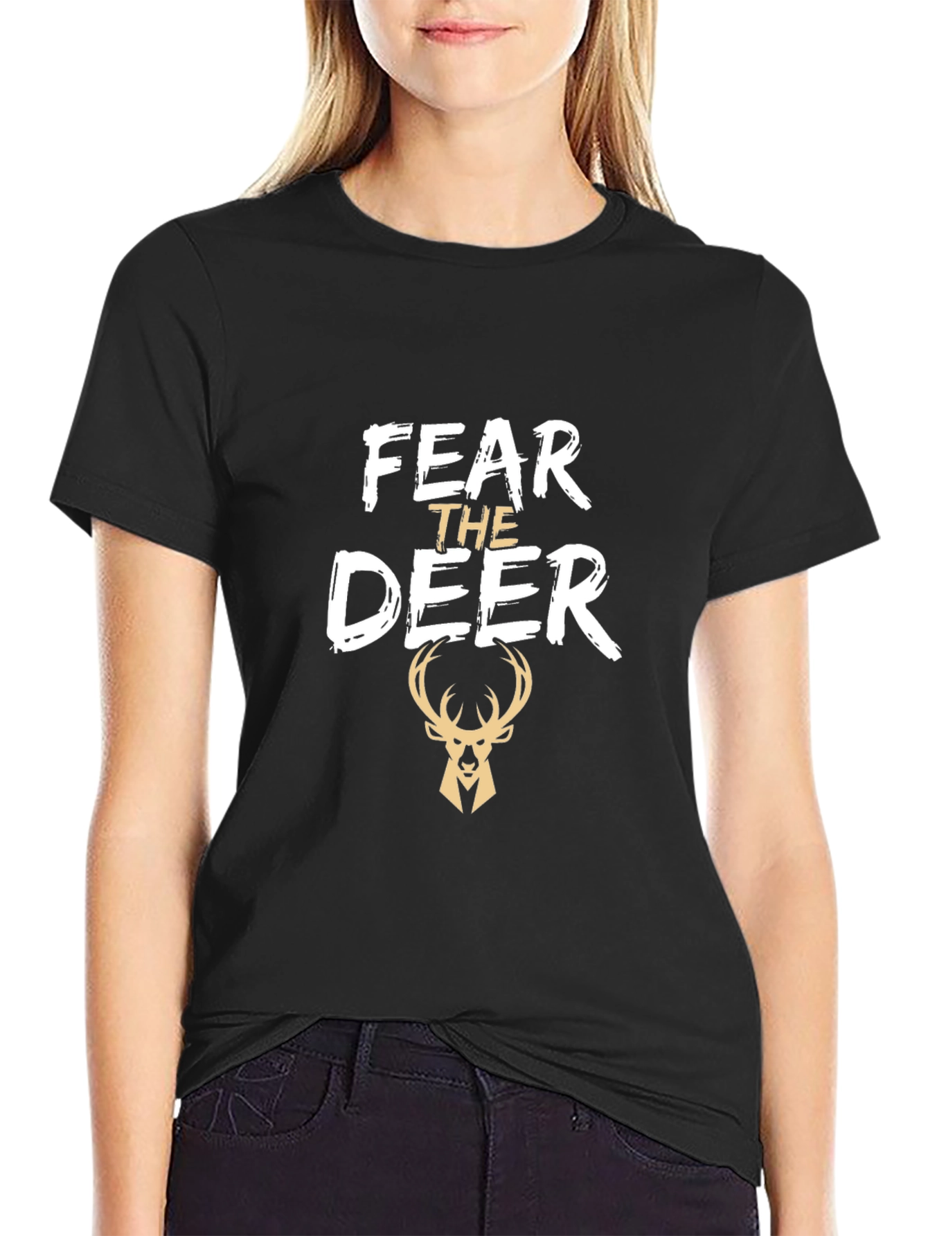 Fear the Deer Black T-Shirt