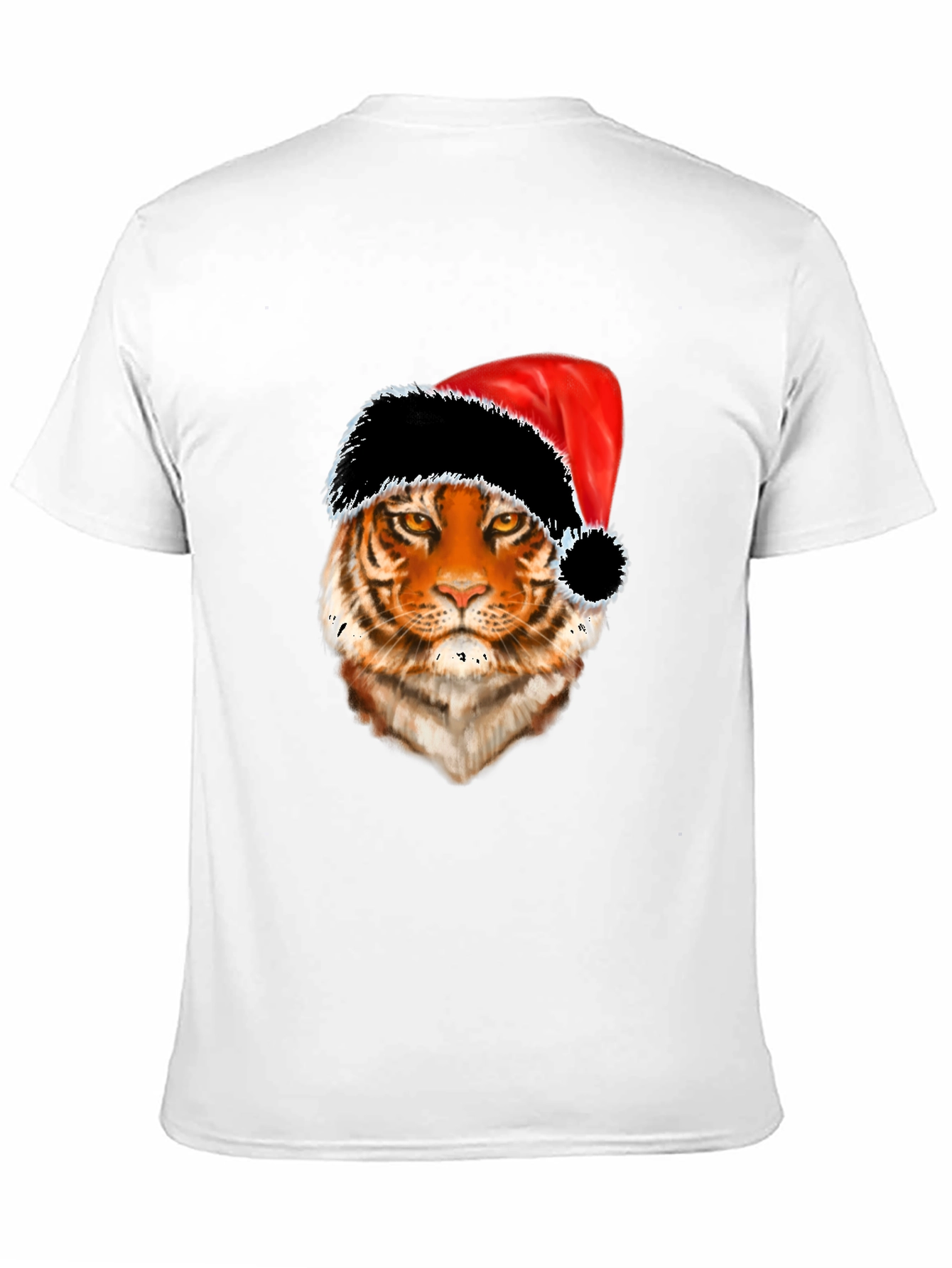 Tiger with Santa Hat Graphic Tee