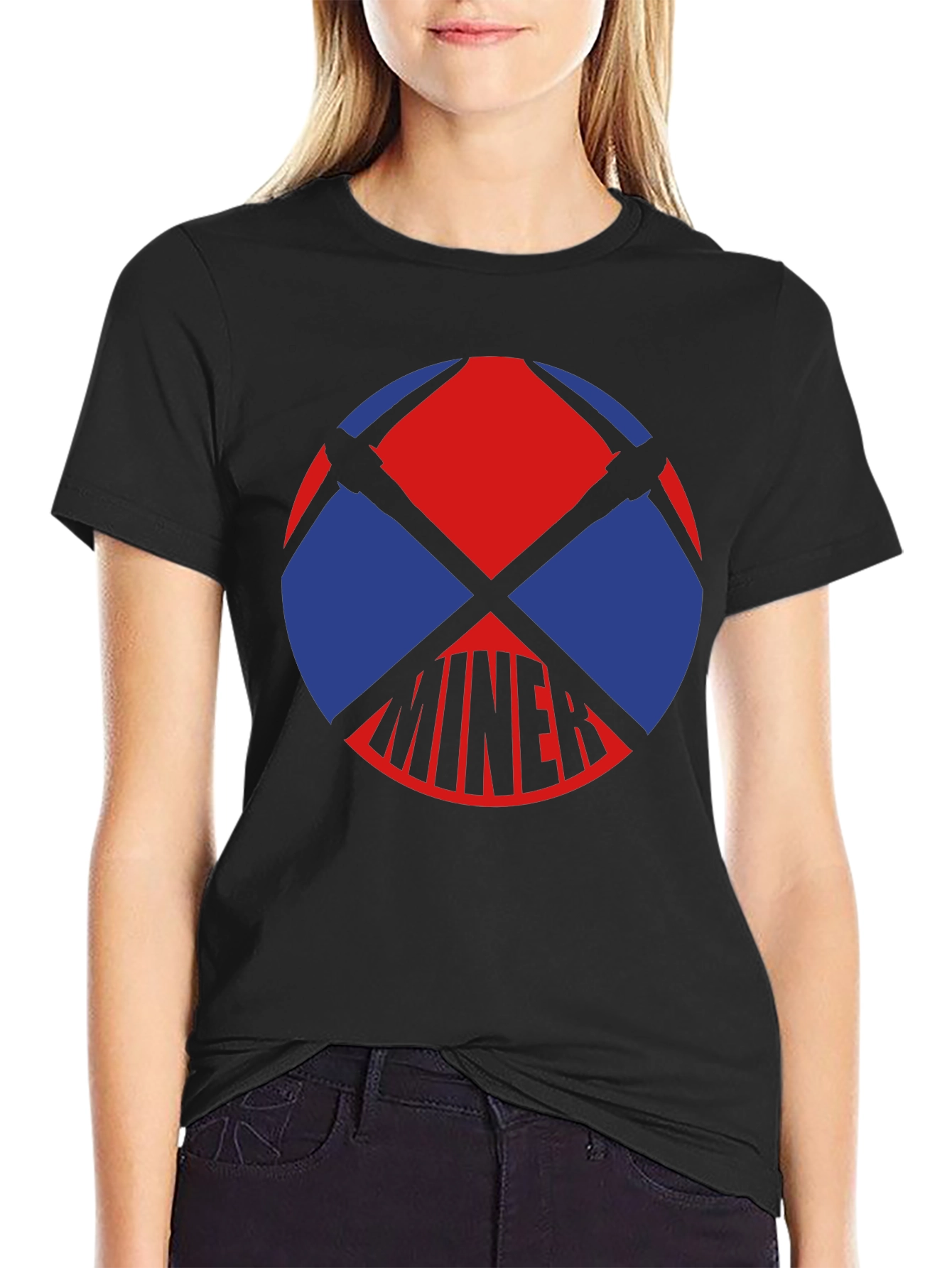 Miner Graphic T-Shirt - Black Cotton Tee