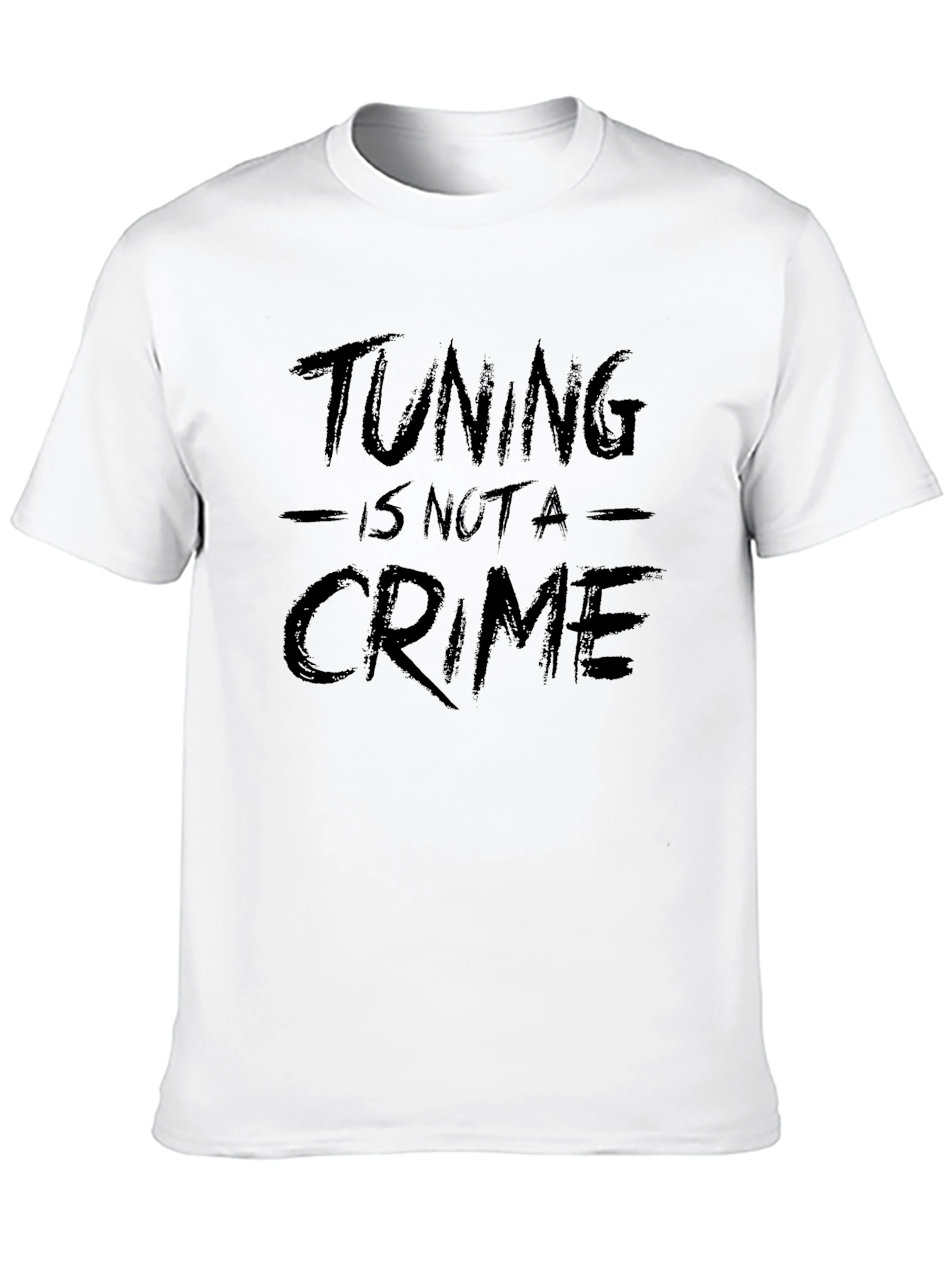Tuning is Not A Crime Graphic Tee - Black