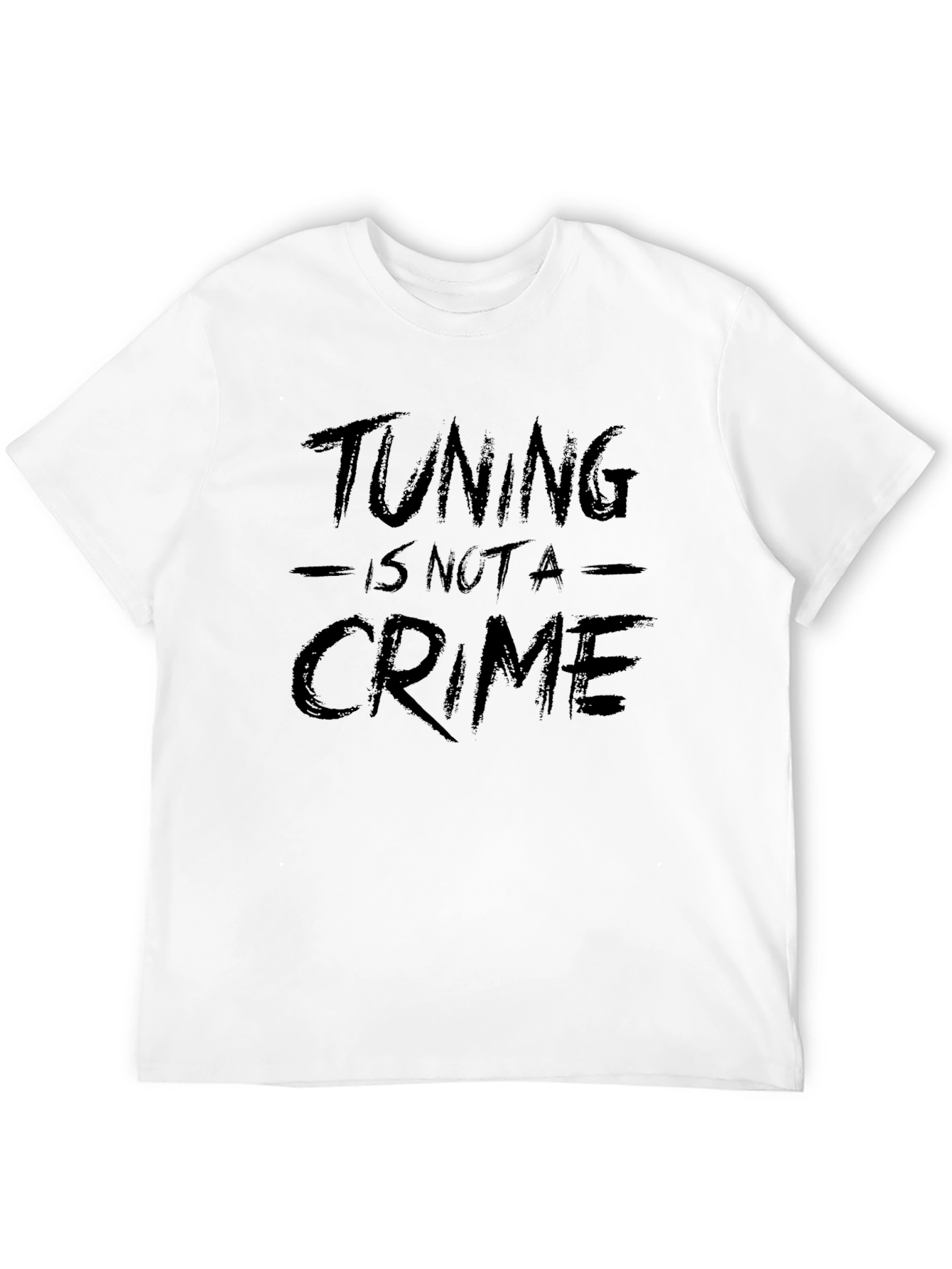 Tuning is Not A Crime Graphic Tee - Black