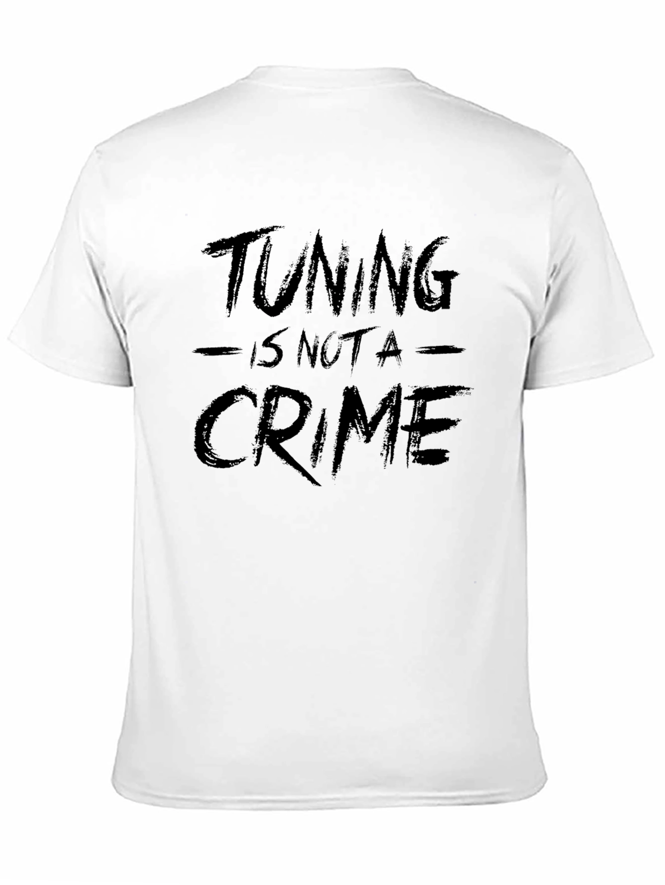 Tuning is Not A Crime Graphic Tee - Black